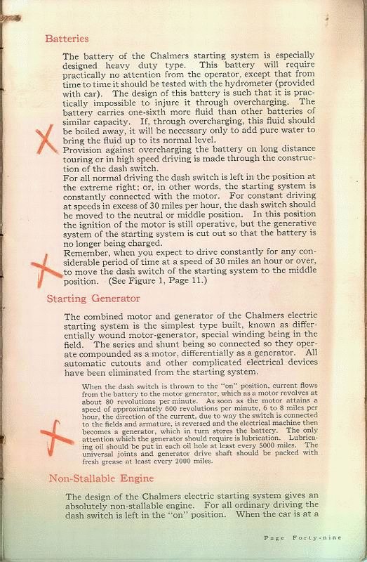 1915 Chalmers Book of Instructions Page 5